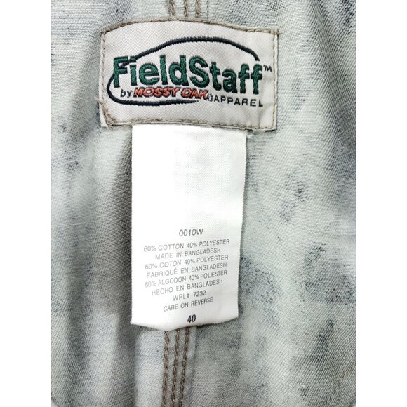 FieldStaff Hunting Overalls Mens Size 40 Adjustable Straps Camo - Picture 8 of 10